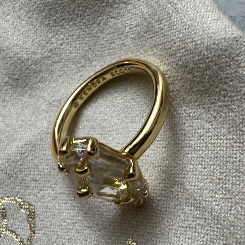 Kendra Scott Gold and Silver Crystal Ring - Picture 13 of 13